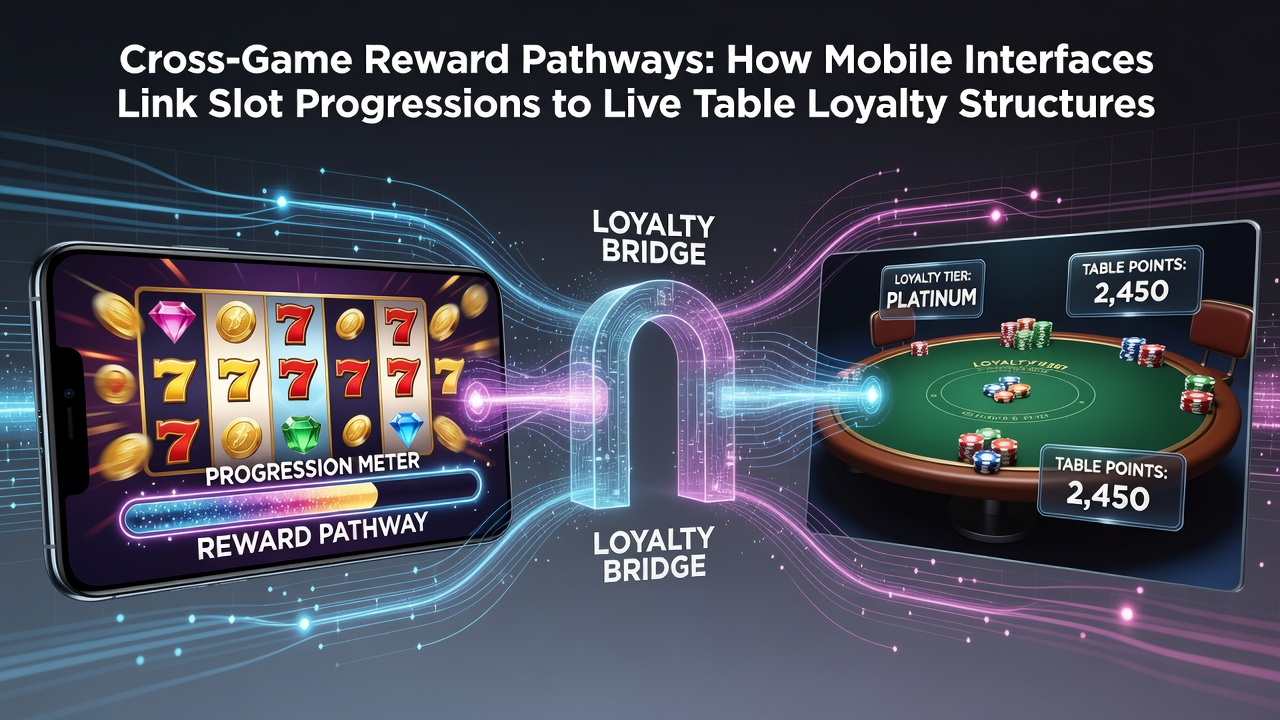 Mobile Casino-App zeigt vernetzte Belohnungssysteme zwischen Slots und Live-Tischen