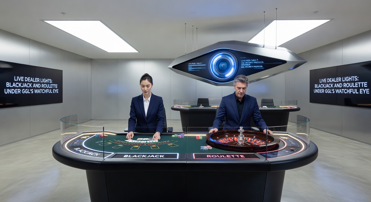 Nahaufnahme eines Roulette-Rads im Live-Studio mit Dealer-Händen und digitalen Wettschnittstellen, beleuchtet für klare Sichtbarkeit
