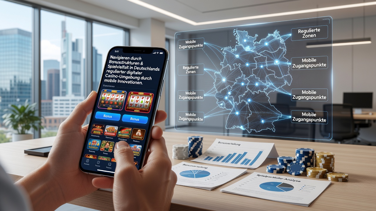 Mobile Casino-Apps mit Bonusanzeigen und vielfältigen Spieloptionen unter GGL-Aufsicht